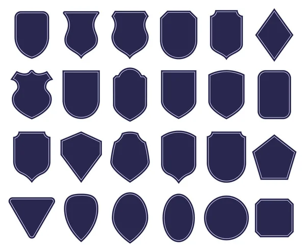 Badge Shapes Patch Template Different Insignia Badges Backgrounds Vintage Label — Vector de stock