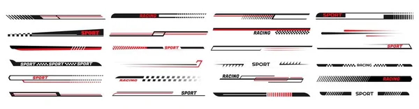 นทางรถแข แถบสต กเกอร ไวน ลสปอร การปร บแต งรถแข งและช ดเวกเตอร — ภาพเวกเตอร์สต็อก