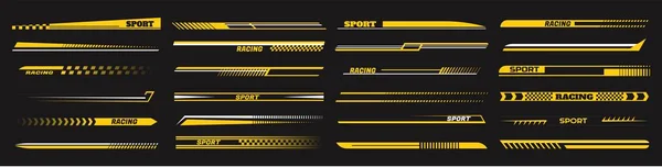 Sport Car Decal Stripes Speed Lines Racing Tuning Strips Car — Image vectorielle