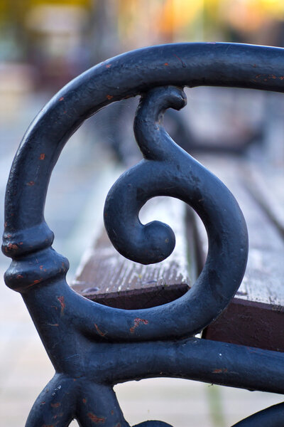 Detail of a bench
