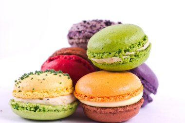 renkli macarons