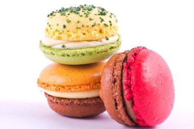 renkli macarons birkaç tür