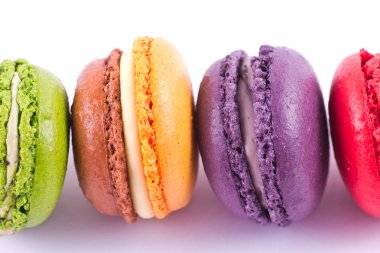 renkli macarons birkaç tür