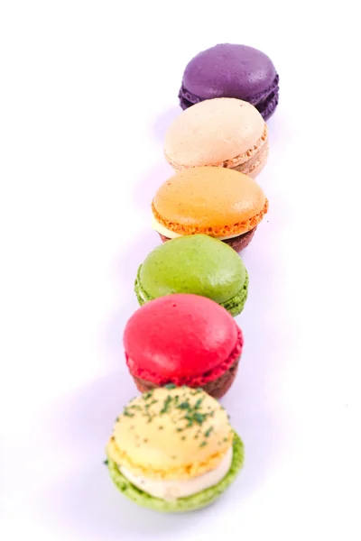 Verschillende soorten kleurrijke macarons — Stockfoto