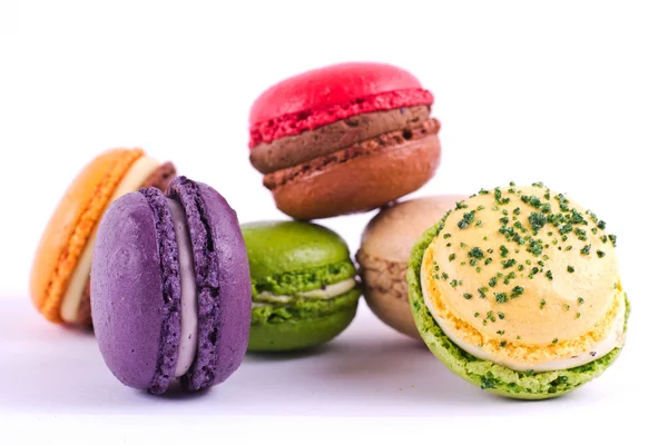 Several types of colorful macarons — Stock Photo, Image