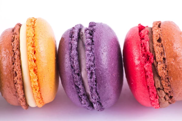 Několik druhů barevných macarons — Stock fotografie