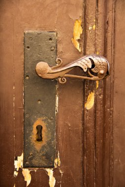 Decorative old door handle clipart
