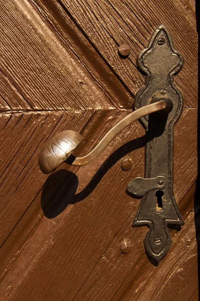 Klamka drzwi kwiecisty — Zdjęcie stockowe