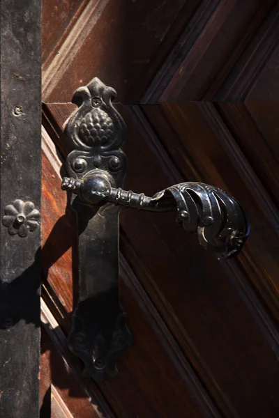 Aged door handle — Stock Photo, Image