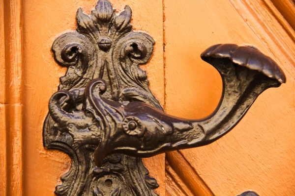 Decorative aged door handle — Stock Photo, Image