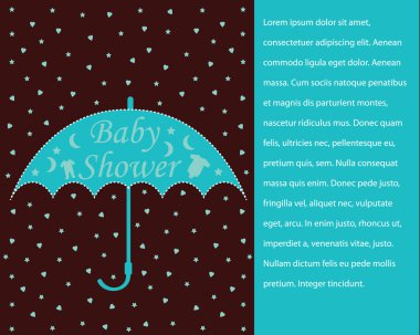 şemsiye ile bebek duş davet