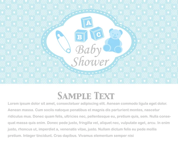 Bebek duş davetiye tasarım — Stok Vektör