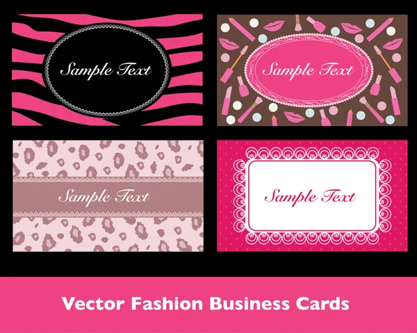 Colección de Tarjetas de Belleza en Vector — Vector de stock