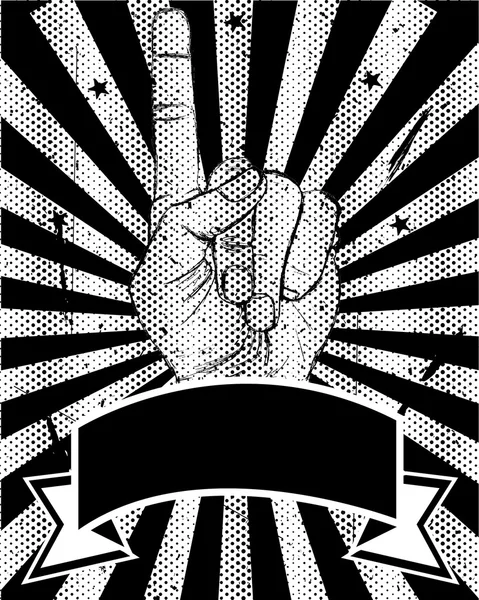 Poster politic alb-negru Backgound în Vector — Vector de stoc