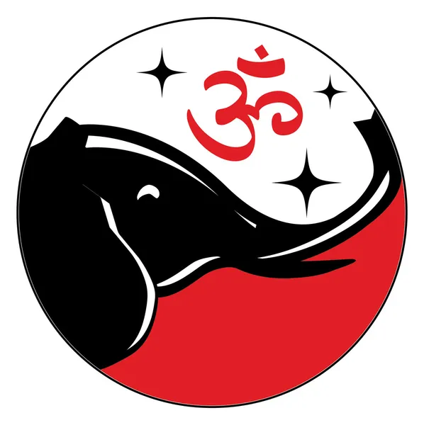 Hinduizm symbol słoń — Wektor stockowy