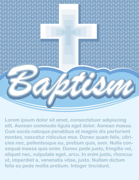 Baptism Card with Cross