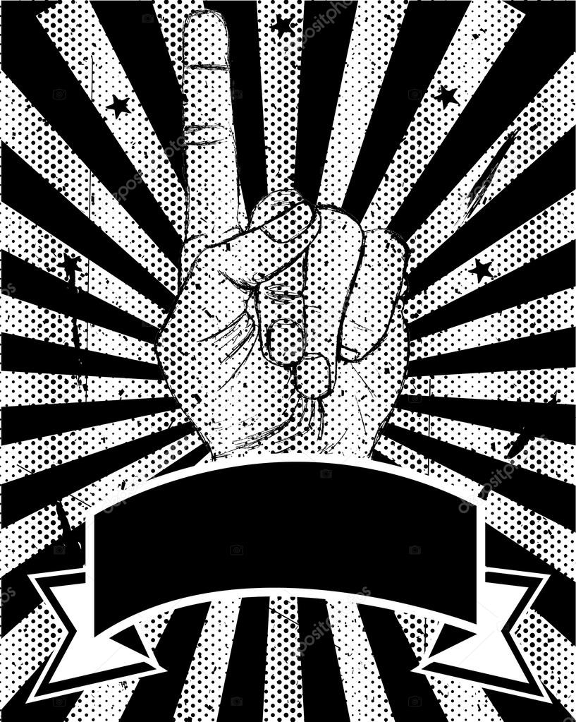 Black and White Political Poster Backgound in Vector