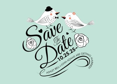 Save the Date Invitation Card Design in Vector