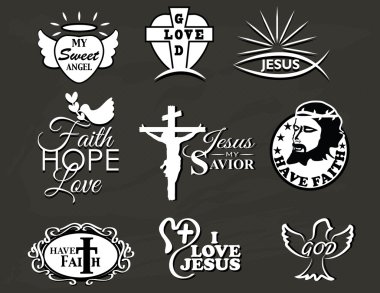 Christian Symbols and Message Collection clipart