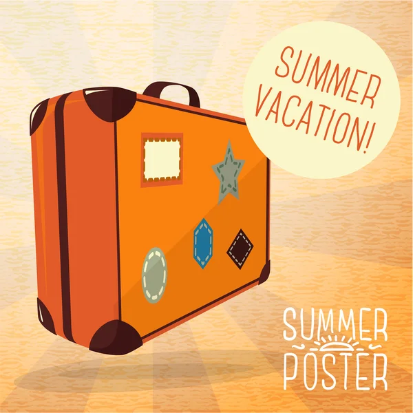 Schattig zomer poster — Stockvector