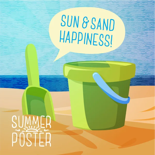 Симпатичный летний плакат — стоковый вектор