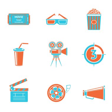 sinema (film) Icons set