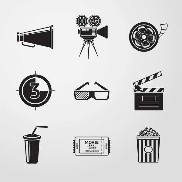 Набір піктограм кіно (фільмів) — стоковий вектор