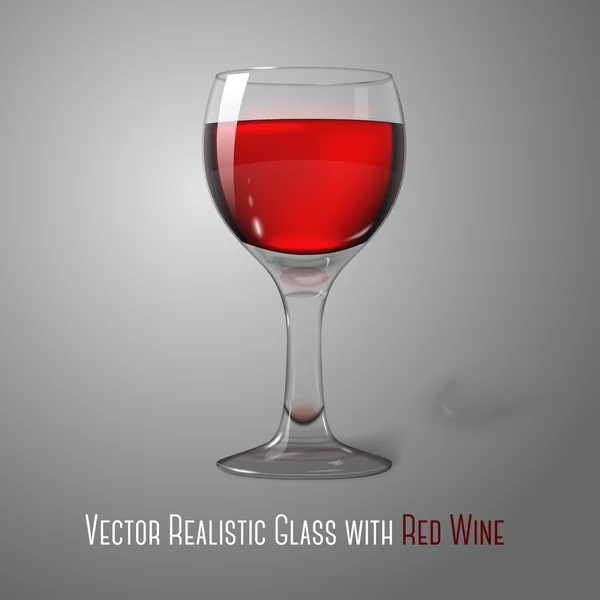 Copo de vinho com vinho tinto — Vetor de Stock