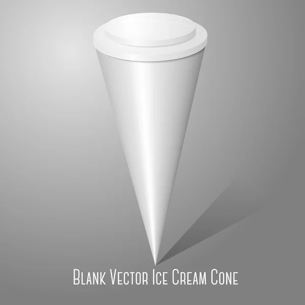 Blank ice cream cone package — Stock Vector