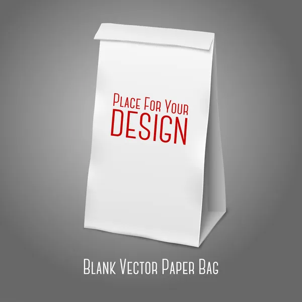 Bolsa de embalaje de papel realista — Vector de stock