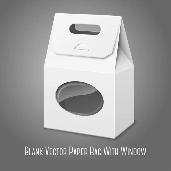 Bolsa de embalaje de papel con asa — Vector de stock