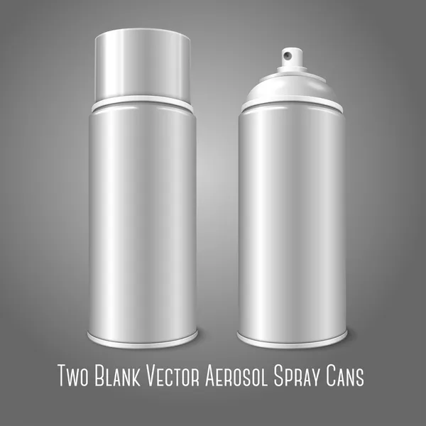 Aerosol spray metal 3D bottle — Stock Vector