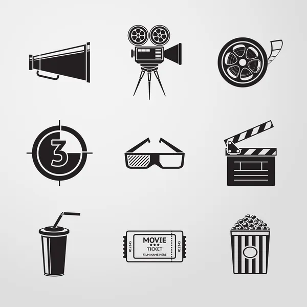 Sada ikon Cinema (film) Royalty Free Stock Ilustrace