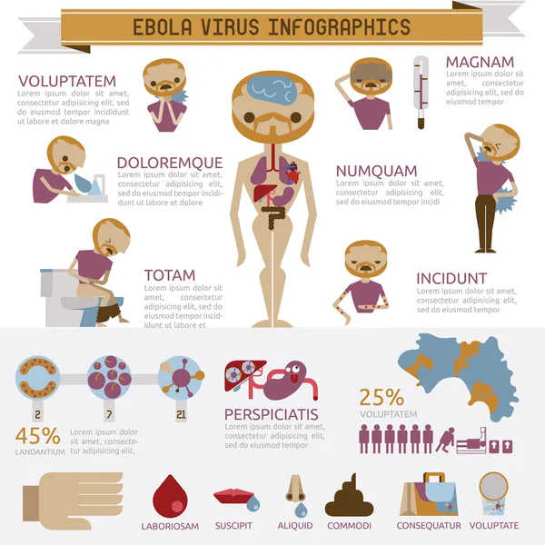 Ebola virüsü Infographic Illustrator