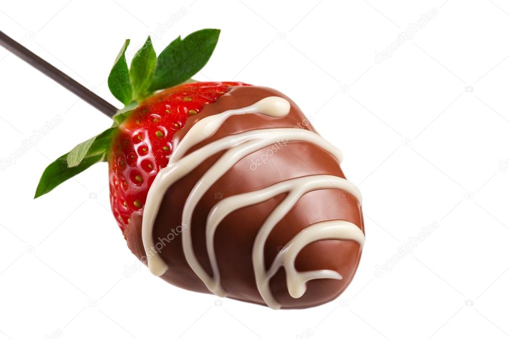 Fresa con chocolate