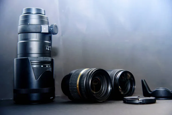 Professional Image Lens Black Isolated — Fotografia de Stock