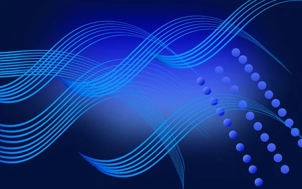 抽象的なイラストソフトブラー背景と青のグラデーション曲線と小さな円のグラフィック — ストック写真