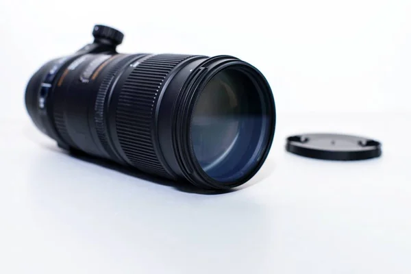 Camera Lens White Background Isolated — Stockfoto