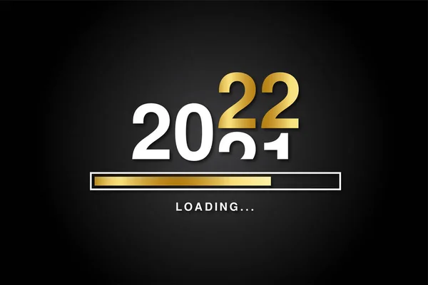 Διαδικασία Φόρτωσης Πριν Από Νέο Έτος 2022 Σύμβολο Του Νέου — Διανυσματικό Αρχείο