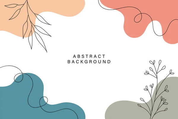 Fond Design Abstrait Dessiné Main Avec Des Couleurs Pastel Ornement — Image vectorielle