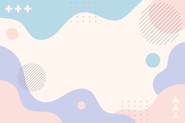 Soyut arkaplan. El çizimi çeşitli şekiller ve memphis elementleri. Modern modern vektör illüstrasyonu. Her arka plan izole edilmiş. Pastel rengi