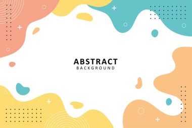 Soyut arkaplan. El çizimi çeşitli şekiller ve memphis elementleri. Modern modern vektör illüstrasyonu. Her arka plan izole edilmiş. Pastel rengi