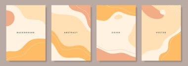 El çizimi sanatsal arka plan tasarımları koleksiyonu. Duvar dekorasyonu, kitap kapakları, broşürler, posterler, el ilanları için kullanılabilir. Vektör illüstrasyonu