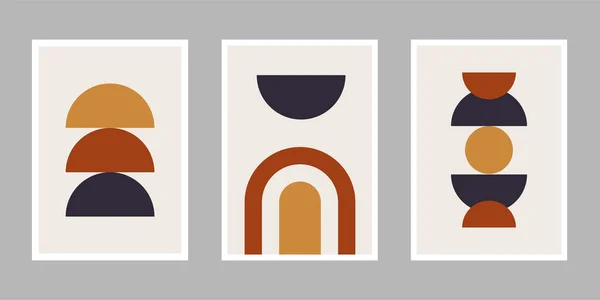 Колекція Мінімалістичних Креативних Ілюстрацій Абстрактних Формах Оздоблення Стін Брошур Дизайнів — стоковий вектор