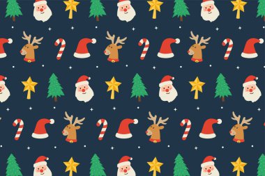 Kusursuz bir Noel deseni. Xmas kış posteri koleksiyonu