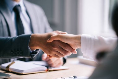 Asyalı erkek yönetmen yeni eleman toplamak için mülakat yapıyor.