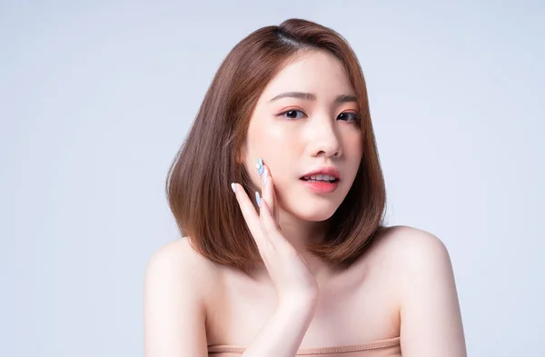Szépség Kép Fiatal Ázsiai Lány Tökéletes Bőr — Stock Fotó