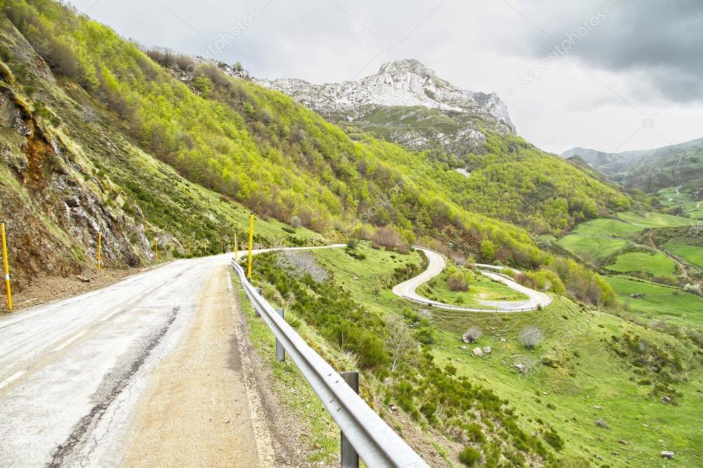 Mountain Road in Somiedo, Asturias, Spain.