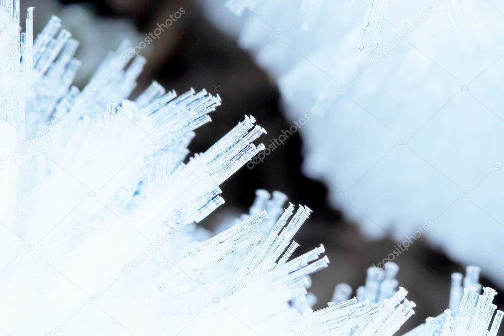 Ice crystal in winter