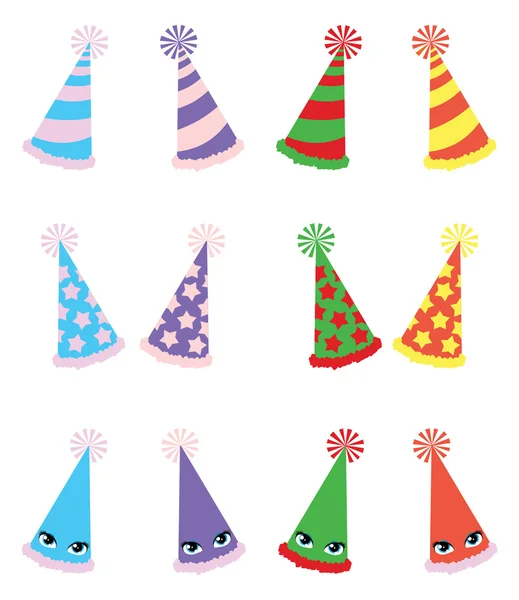 Erilaisia Party Hats Pack — vektorikuva